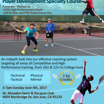 Coach Tom to present High Performance Player Development Course